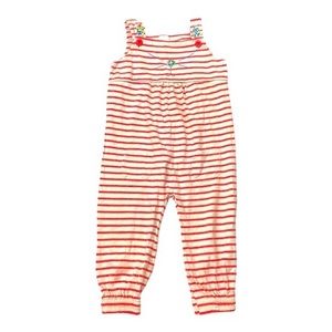 🐰 Boden | Red & white striped bunny overalls